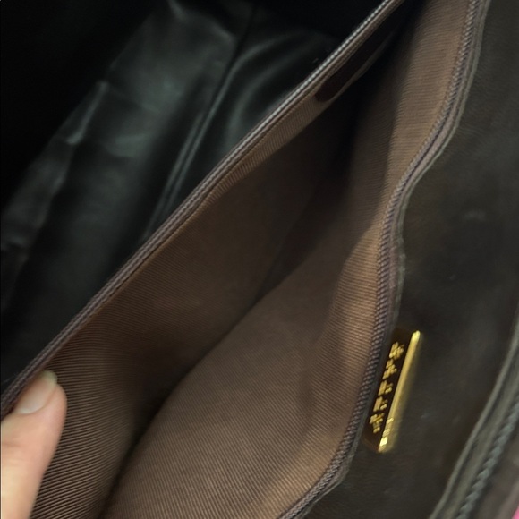 Bally chocolate brown suede Quilted Satchel - Picture 12 of 16